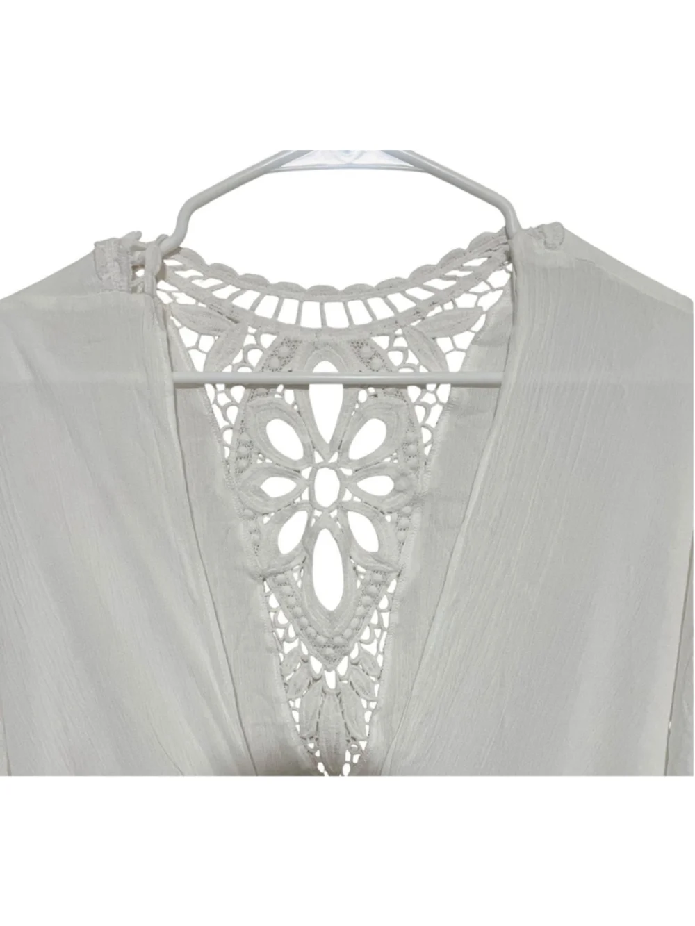 BCBG Generation Lightweight Dolman Kimono Large Wrap Shawl Tie Front Lace Back